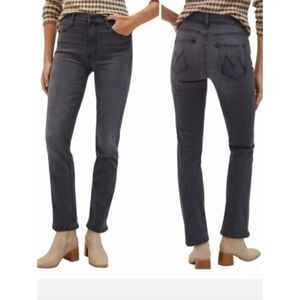 Mother The Mid Rise Dazzler Ankle Black Skinny Stretch Jeans Sz 25
